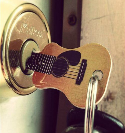 Accoustic Guitar Keychain
