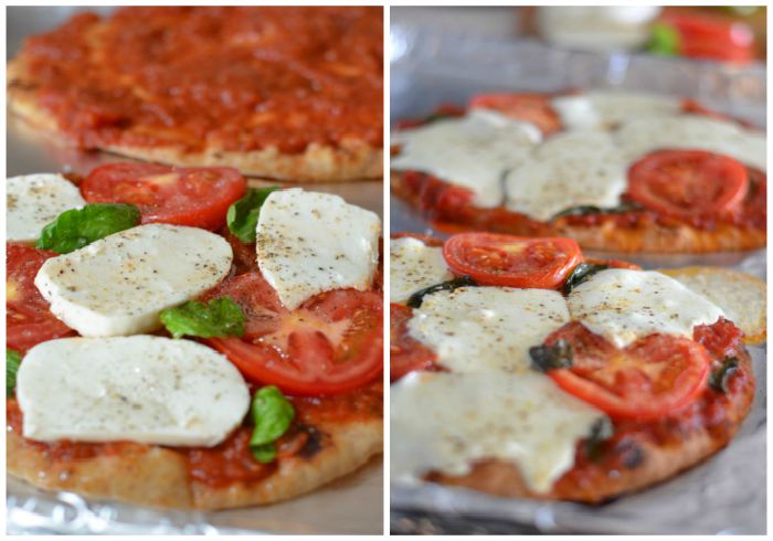 Mozzarella Basil & Tomato Pizza