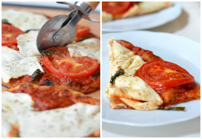 Mozzarella Basil & Tomato Pizza