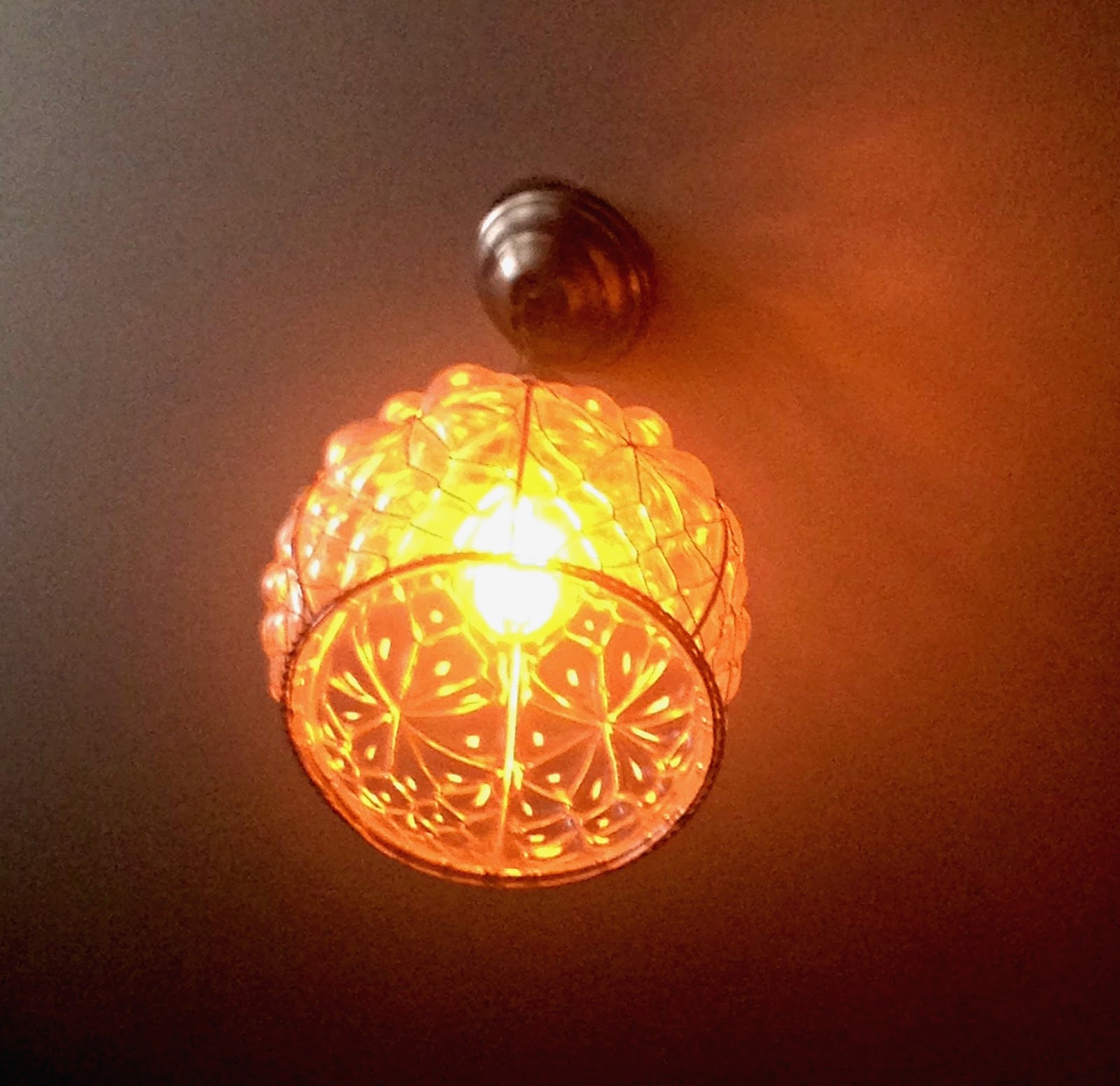 Hand Blown Glass Vintage Ceiling Light