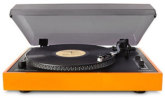 Orange Crosley Record Radio Player