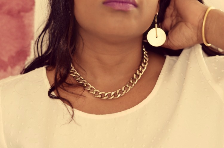 Thick Chunky Gold-tone Vintage Chain Link Collar Necklace {DIY}