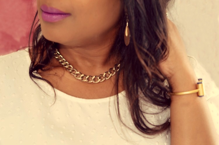 Thick Chunky Gold-tone Vintage Chain Link Collar Necklace {DIY}