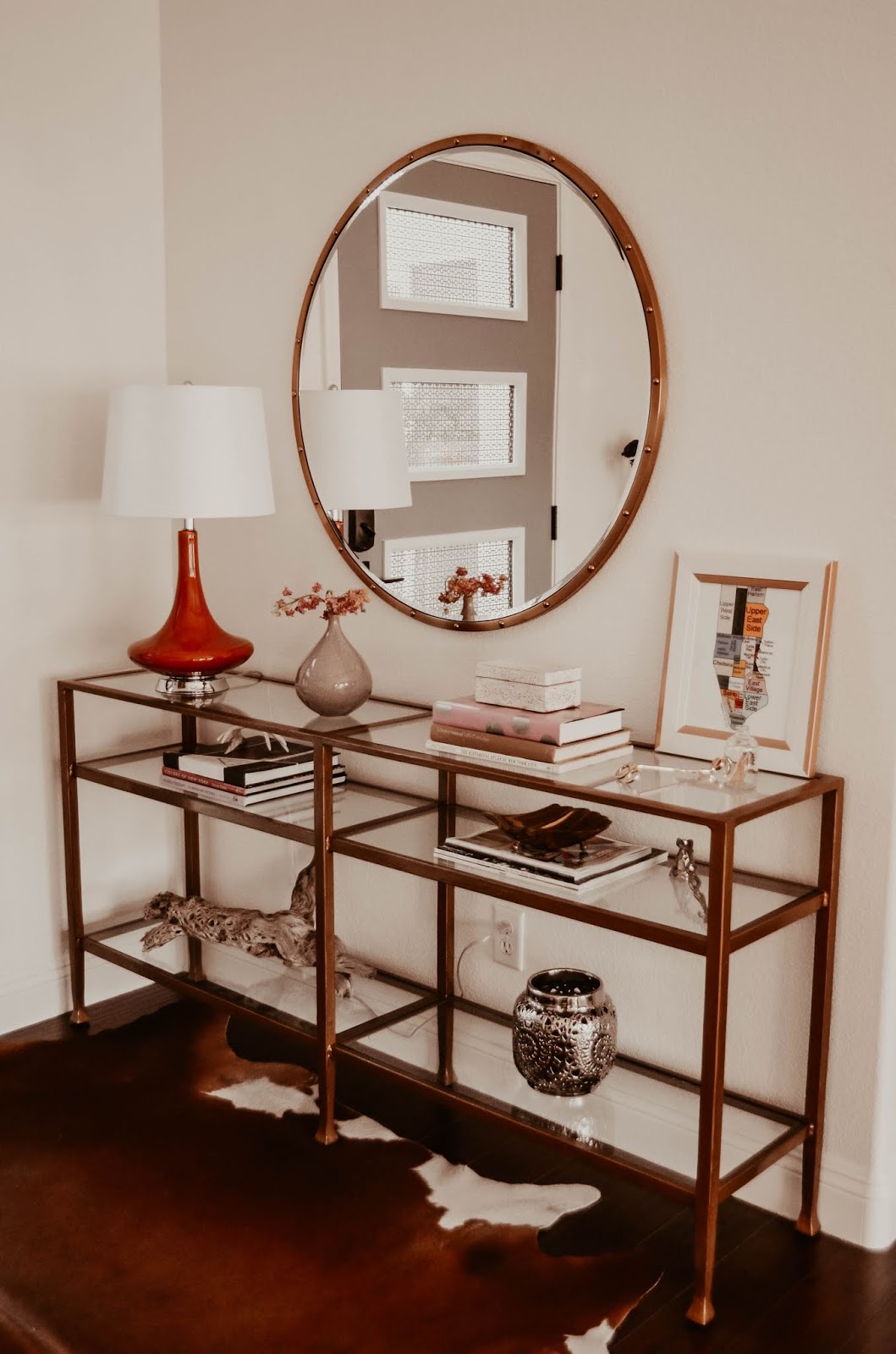 potterybarn-3-tier-console-table-ways-to-take-your-entryway-foyer-from-blah-to-beautiful